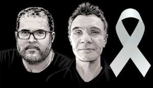 Cartaz de Homenagem à Bruno e Dom assassinados no Brasil