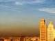 Céu com concentração de gases efeito estufa no centro de São Paulo