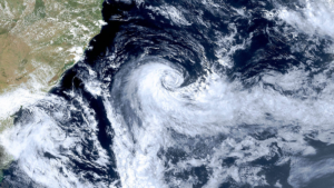 Imagem por satélite do ciclone subtropical Anita.