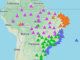 Mapa das estações sismográficas pelo Brasil. [Imagem: Reprodução/Rede Sismográfica Brasileira]